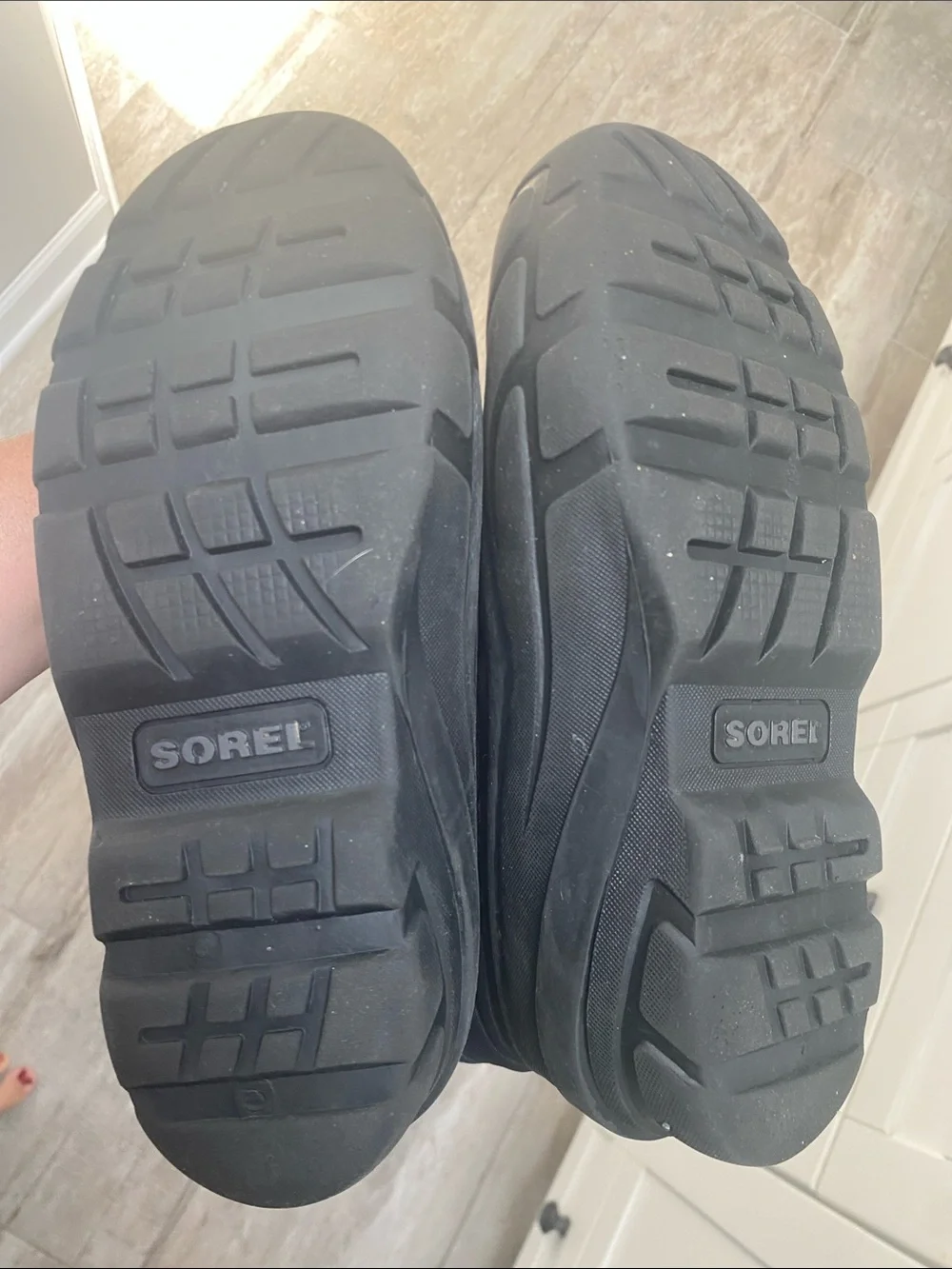 Sorel Black Waterproof Snow Boots with Branded Strap